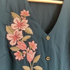 Floral embroidered dress